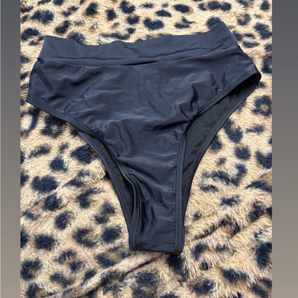 Black High-Waisted Bikini Bottom